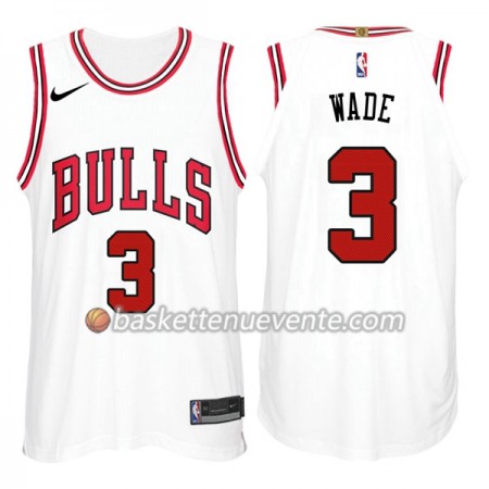 Maillot Basket Chicago Bulls Dwyane Wade 3 Nike Blanc Swingman - Homme